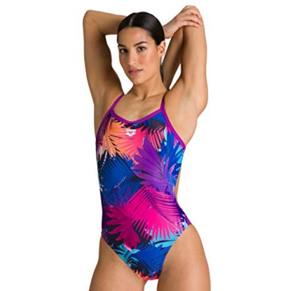 Arena Women's Palm Print Challenge Back One Piece Swimsuit Size: 42